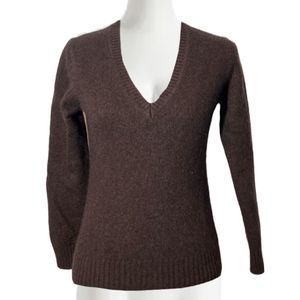 Kirkland Brown 100% Cashmere V-neck Pull Over  Sweater Size extra small